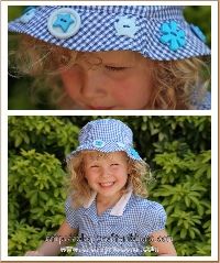 Summer hat with buttons